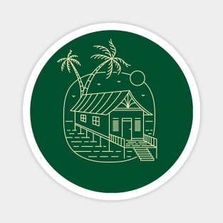 Tropical Beach House Magnet